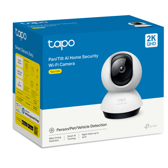 Tapo Pan/Tilt Home Security Wi-Fi Camera | TAPOC220