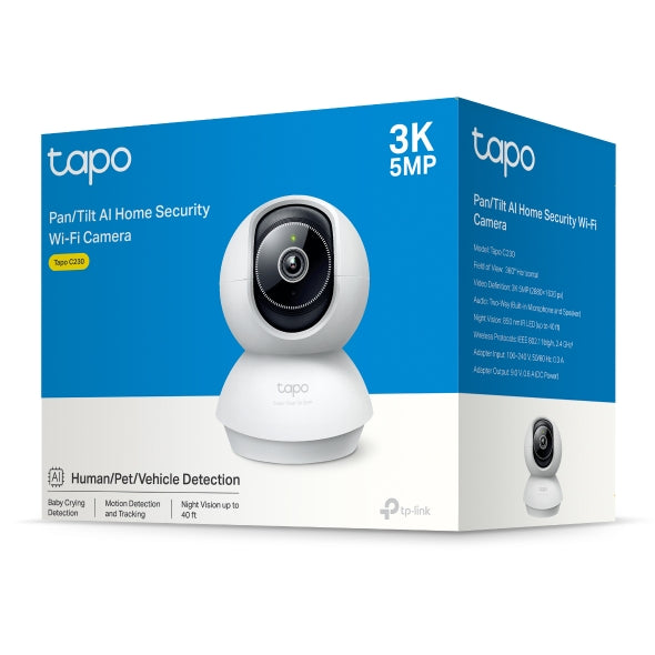 Tapo Pan/Tilt AI Home Security Wi-Fi Camera | TAPOC230