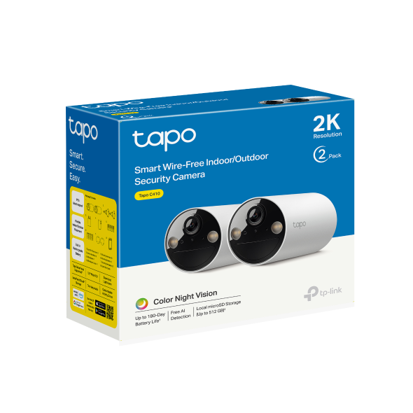 Tapo Smart Wire-Free Indoor/Outdoor Security Camera | TAPOC410