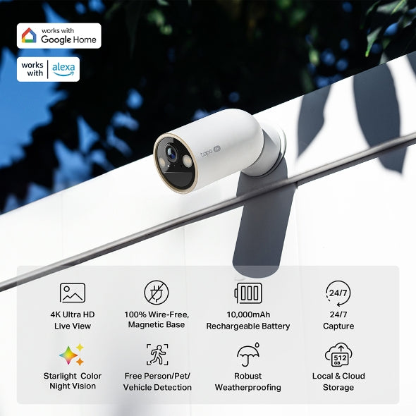 Tapo Battery-Powered Outdoor Security Camera | TAPOC460