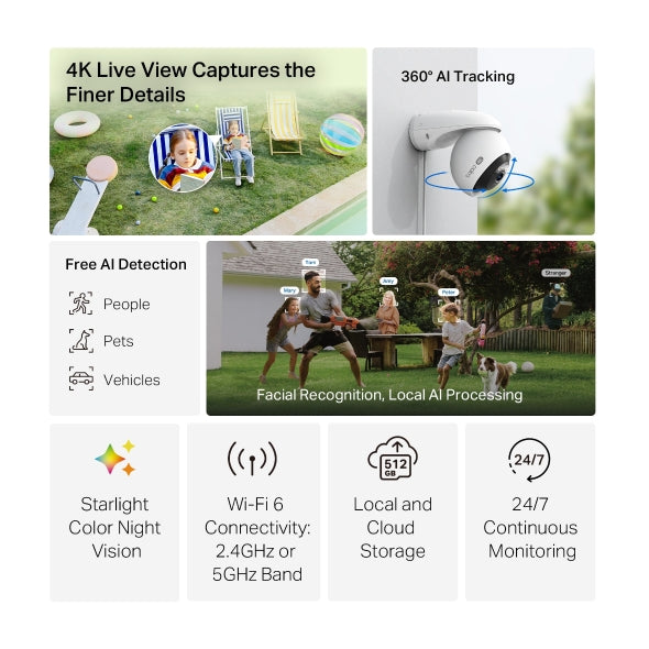 Tapo Outdoor Pan/Tilt Security Wi-Fi Camera | TAPOC560WS