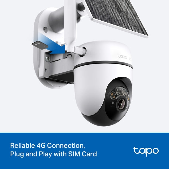Tapo Solar-Powered Pan/Tilt 4G LTE Security Camera Kit | TAPOC615GKIT