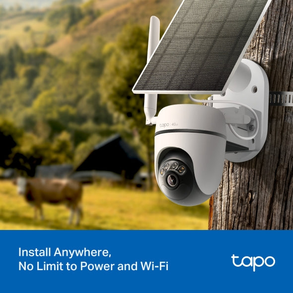 Tapo Solar-Powered Pan/Tilt 4G LTE Security Camera Kit | TAPOC615GKIT
