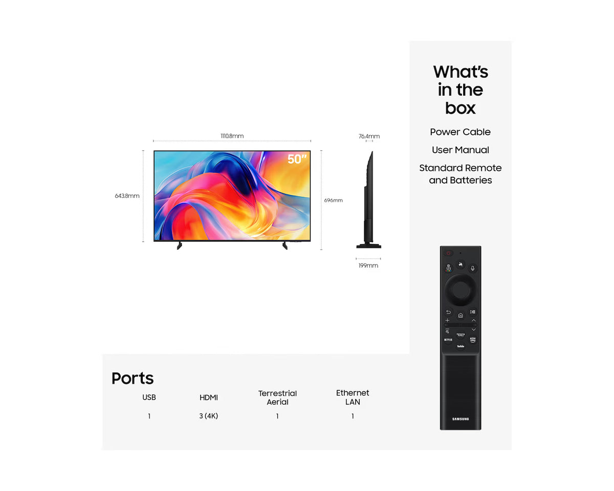 Samsung 50" Mini LED M70H 4K Vision AI Smart TV (2026) | UE50M70HAKXXU