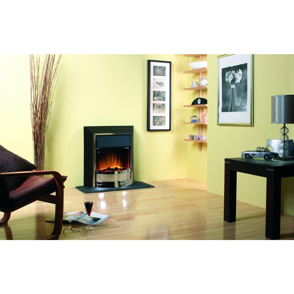 Dimplex Zamora Black Chrome Effect Electric Fire | ZAM20