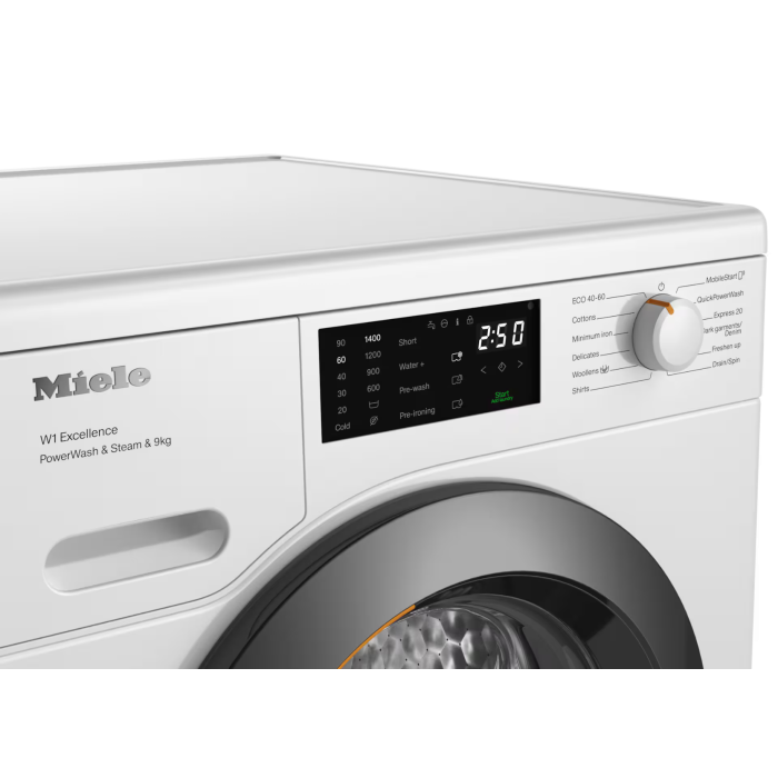 Miele Front-loading washing machine, 9kg, Graphite Grey Door - Chrome Edition | WED 385 WCS