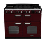 Rangemaster Classic Deluxe 110cm Dual Fuel Range Cooker (Slow Cook)  - Bordeaux & Chrome | CLDLB110DFPBOR/CM1