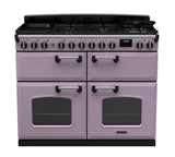 Rangemaster Classic Deluxe 110cm Dual Fuel Range Cooker (Slow Cook) - Heather & Chrome | CLDLB110DFPHTH/CM1