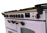 Rangemaster Classic Deluxe 110cm Dual Fuel Range Cooker - Heather & Brass | CLDLO110DFPHTH/AB1