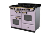 Rangemaster Classic Deluxe 110cm Dual Fuel Range Cooker - Heather & Brass | CLDLO110DFPHTH/AB1