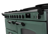 Rangemaster Classic Deluxe 110cm Dual Fuel Range Cooker - Mineral Green & Chrome | CLDLO110DFPMGR/CM1