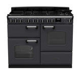 Rangemaster Classic Deluxe 110cm Dual Fuel Range Cooker - Slate & Chrome | CLDLO110DFPSLT/CM1