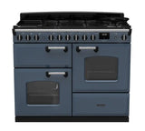 Rangemaster Classic Deluxe 110cm Dual Fuel Range Cooker - Stone Blue & Chrome | CLDLO110DFPSTB/CM1