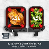 Easy Fry Dual XXL 11L Air Fryer - Stainless Steel | EY942DG1