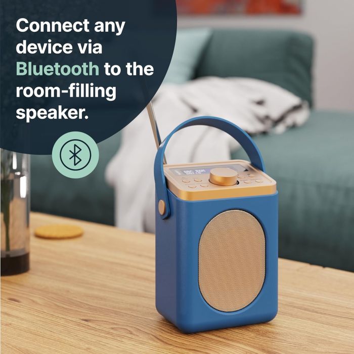 Majority Little Shelford Portable DAB/DAB+ & FM Radio Blue LSHDABMIDUK