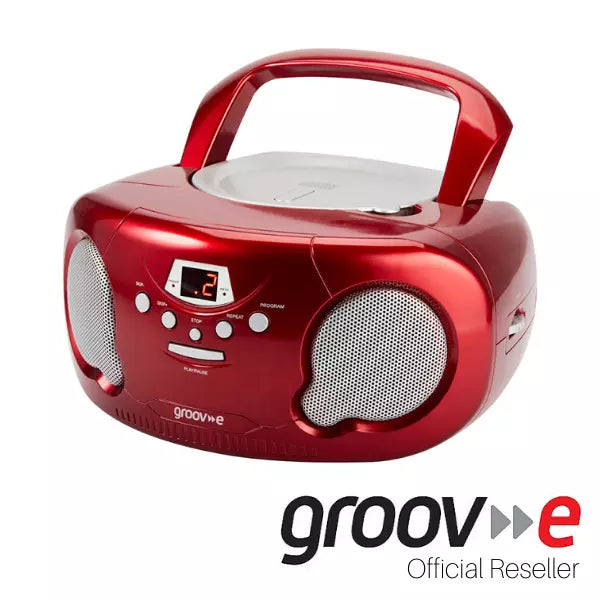 Groov-e Portable CD & Radio Red GVPS733/RD