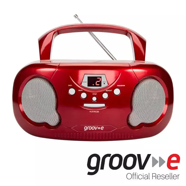 Groov-e Portable CD & Radio Red GVPS733/RD