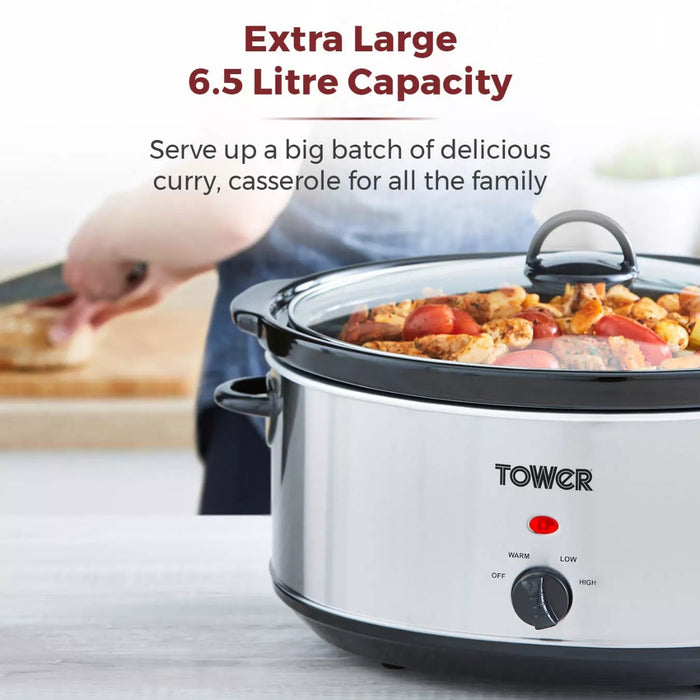 Tower Slow Cooker 6.5l T16040Y