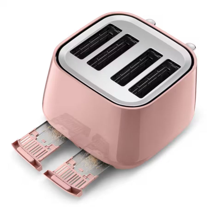 Delonghi Eclettica 4 Slice Toaster Pink CTY4003.PK