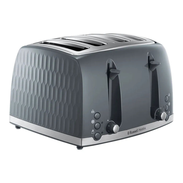 Russell Hobbs Honeycomb 4 Slice Toaster Grey 26073