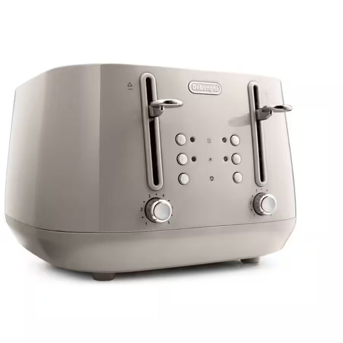 Delonghi Eclettica 4 Slice Toaster Beige CTY4003.BG