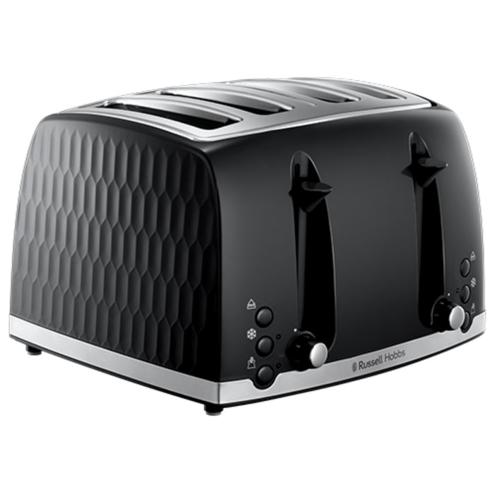 Russell Hobbs Honeycomb 4 Slice Toaster Black 26071