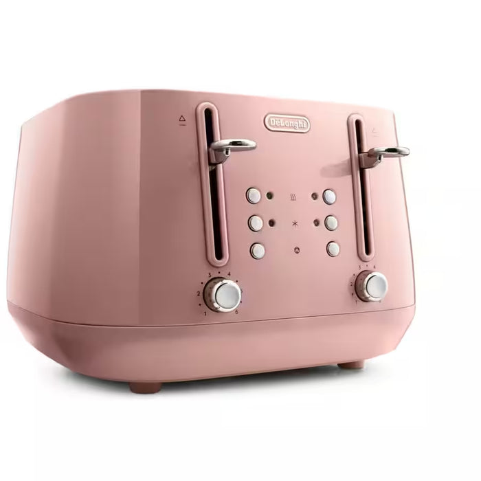 Delonghi Eclettica 4 Slice Toaster Pink CTY4003.PK