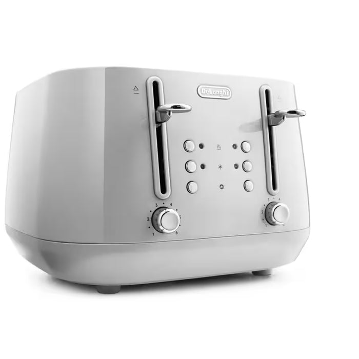 Delonghi Eclettica 4 Slice Toaster White CTY4003.W