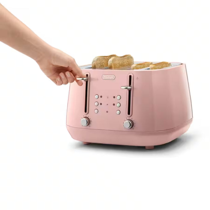 Delonghi Eclettica 4 Slice Toaster Pink CTY4003.PK