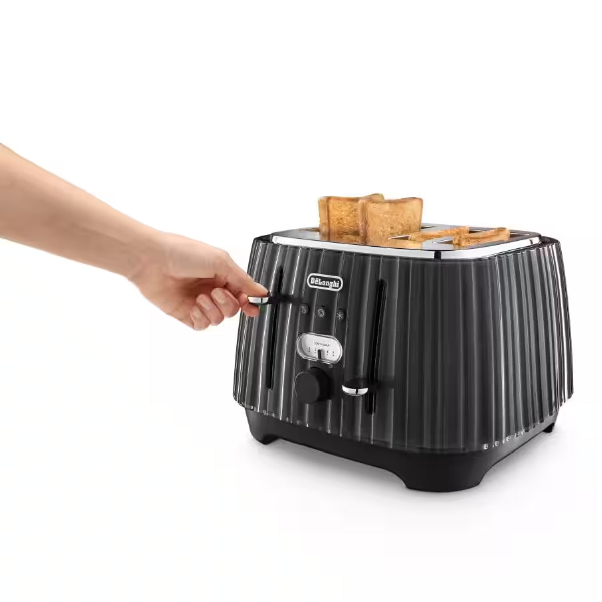 De'Longhi Ballerina Seta Toaster - Black | CTDS4003.BL