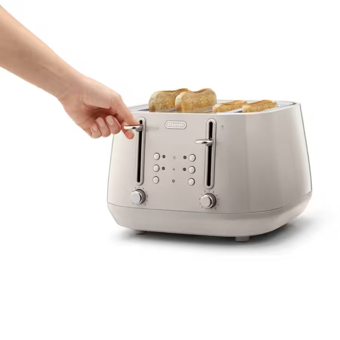 Delonghi Eclettica 4 Slice Toaster Beige CTY4003.BG