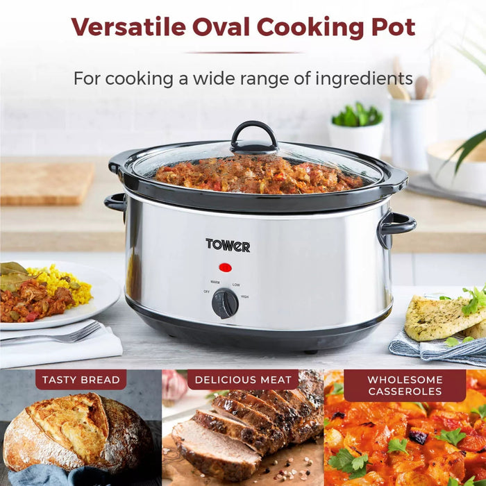 Tower Slow Cooker 6.5l T16040Y