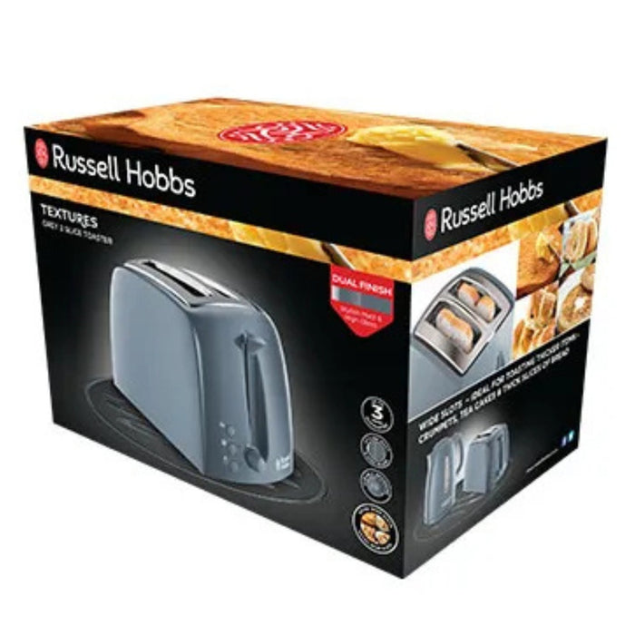 Russell Hobbs Textures 2 Slice Toaster Grey 21644