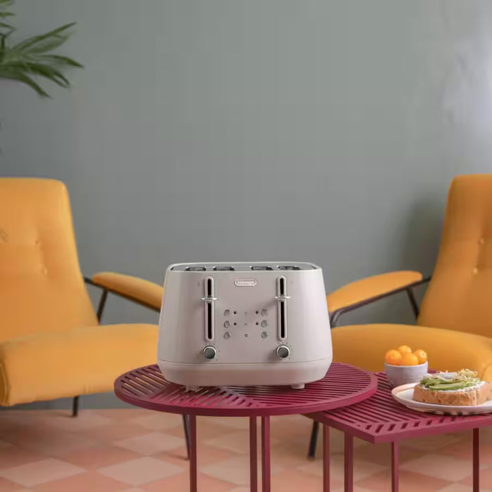 Delonghi Eclettica 4 Slice Toaster Beige CTY4003.BG