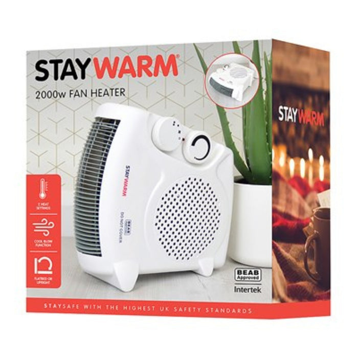 StayWarm 2000w Upright / Flatbed Fan Heater F2003WH