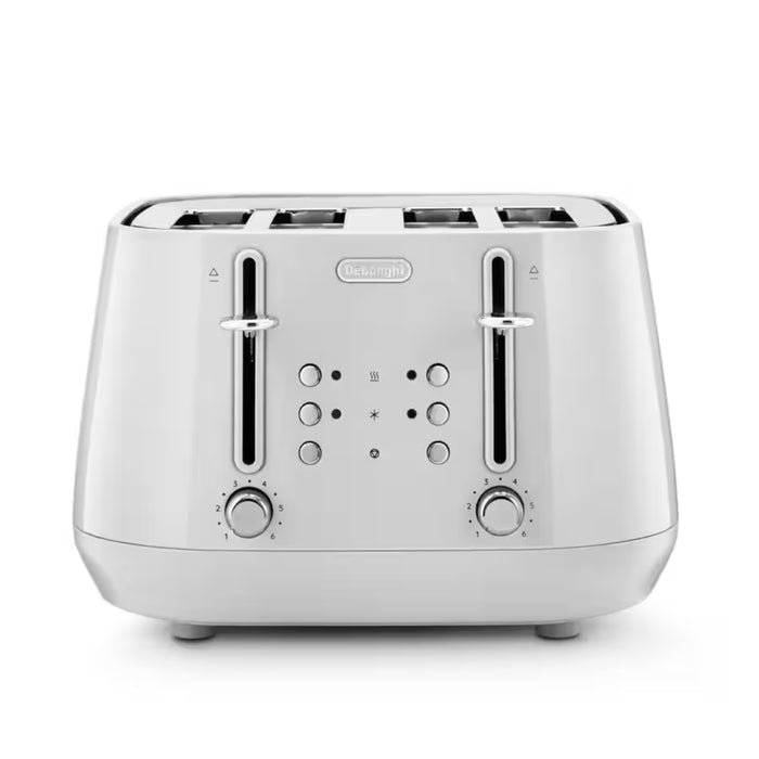 Delonghi Eclettica 4 Slice Toaster White CTY4003.W