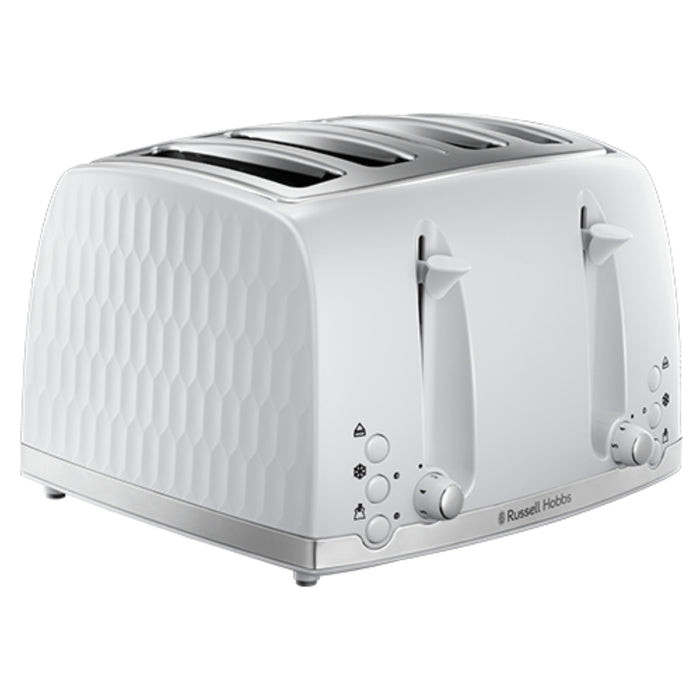 Russell Hobbs Honeycomb 4 Slice Toaster White 26070