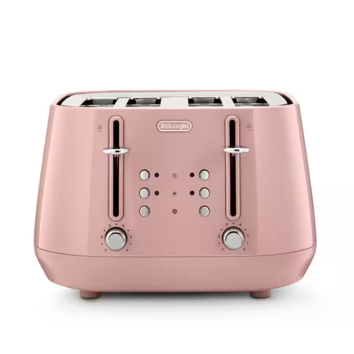 Delonghi Eclettica 4 Slice Toaster Pink CTY4003.PK