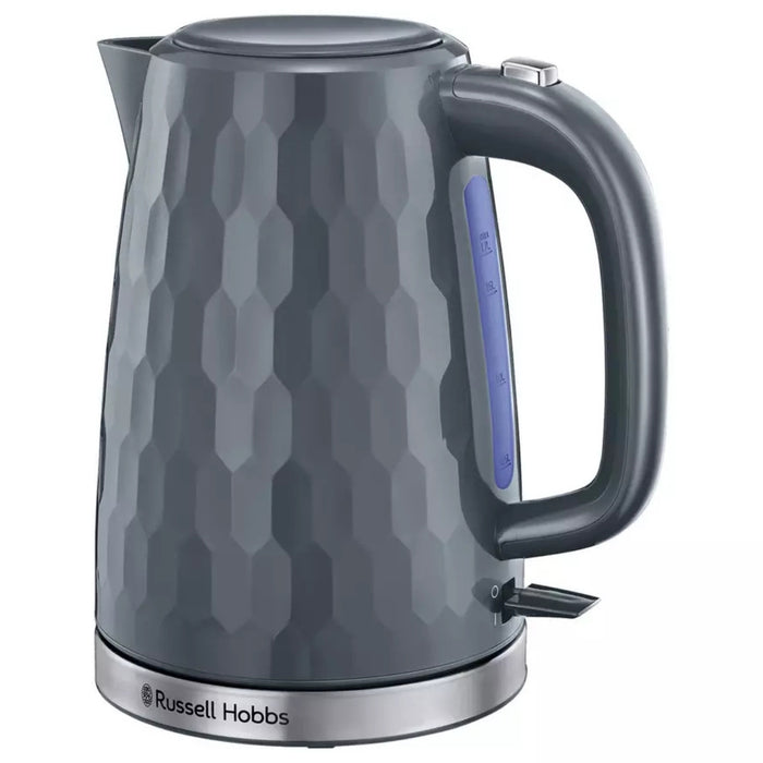 Russell Hobbs Honeycomb Electric 1.7L Cordless Kettle Grey 26053