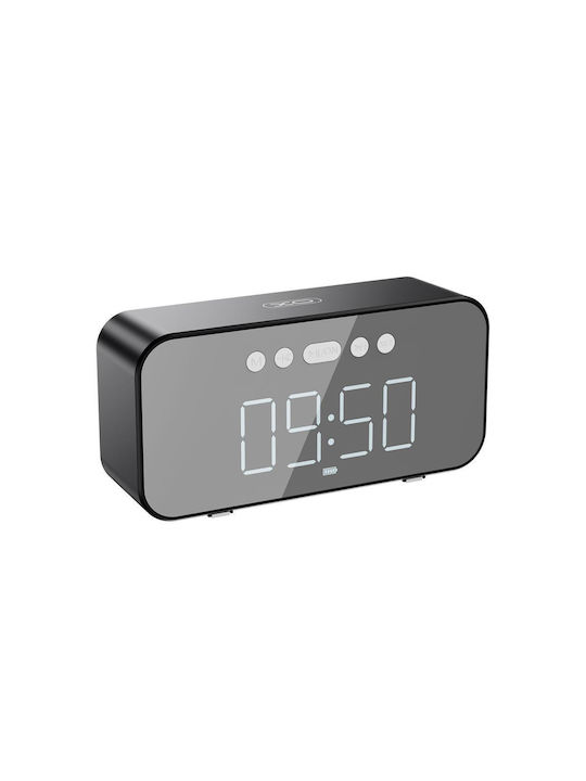 XO Wireless Speaker Mirror Clock - Black | EXSXO-F41